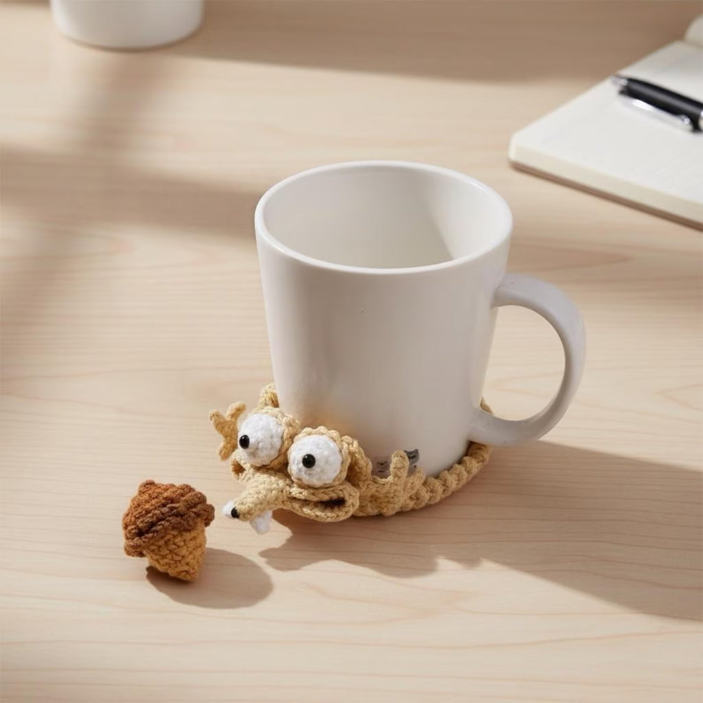 Squirrel Acorn Coaster Pattern pdf
