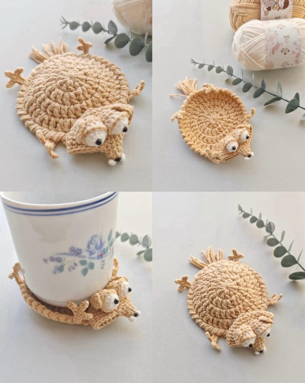 Squirrel Acorn Coaster Pattern pdf
